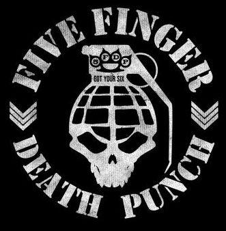 Five Finger Death Punch Logo - Five Finger Death Punch- Grenade on a black shirt