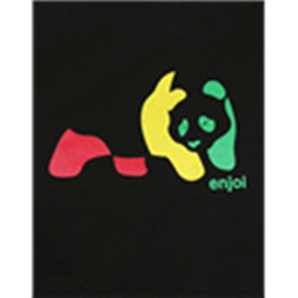 Enjoi Logo - Tee-shirt-Enjoi-rasta-panda-logo-black - Roblox