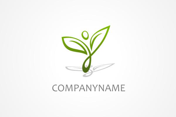 Plant Logo - Free Logo: Happy Plant Logo