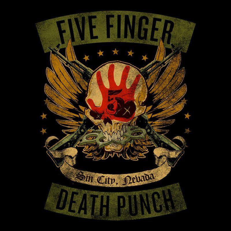 Five Finger Death Punch Logo - Five Finger Death Punch T-Shirt - Locked & Loaded, € 19,90