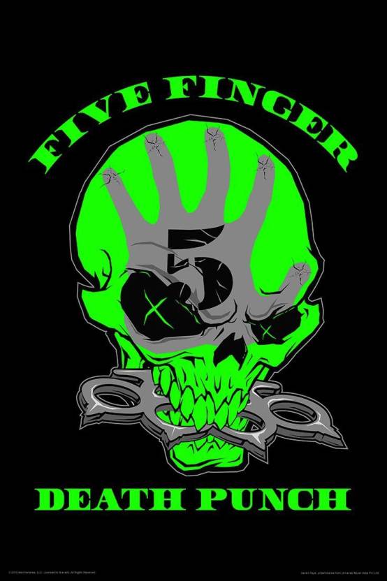 Five Finger Death Punch Logo - Five Finger Death Punch (Officially Licensed) Paper Print - Music ...