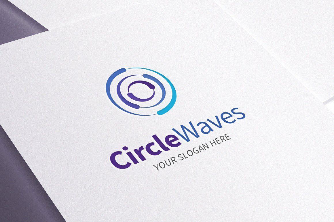Circle Wave Logo - Circle Waves ~ Logo Templates ~ Creative Market