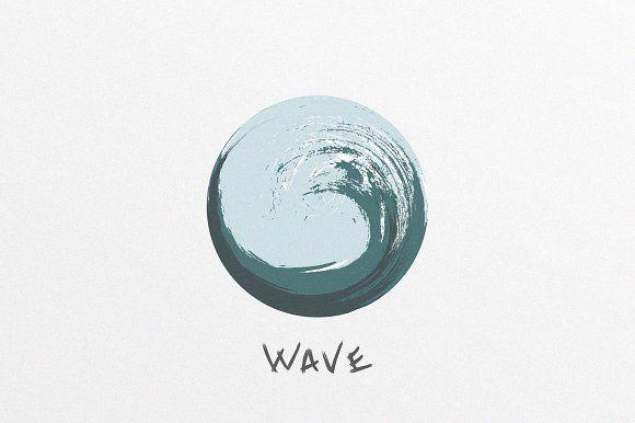 Circle Wave Logo - Wave Logo Logo Templates Creative Market