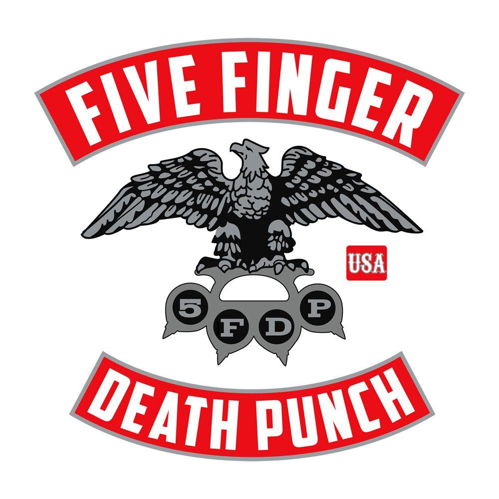 Five Finger Death Punch Logo - Five Finger Death Punch. Eagle Knuckle (Black White)