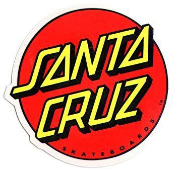 Skatebord Logo - Santa Cruz Classic Logo Skateboard Sticker - skate skating ...