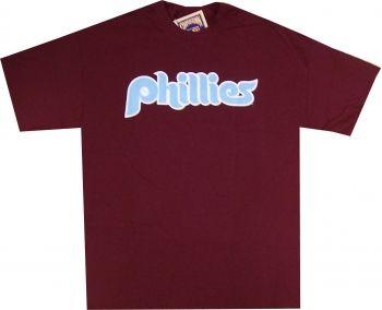 Retro Phillies Logo - Philadelphia Phillies 1980 Throwback T Shirt by Majestic ...