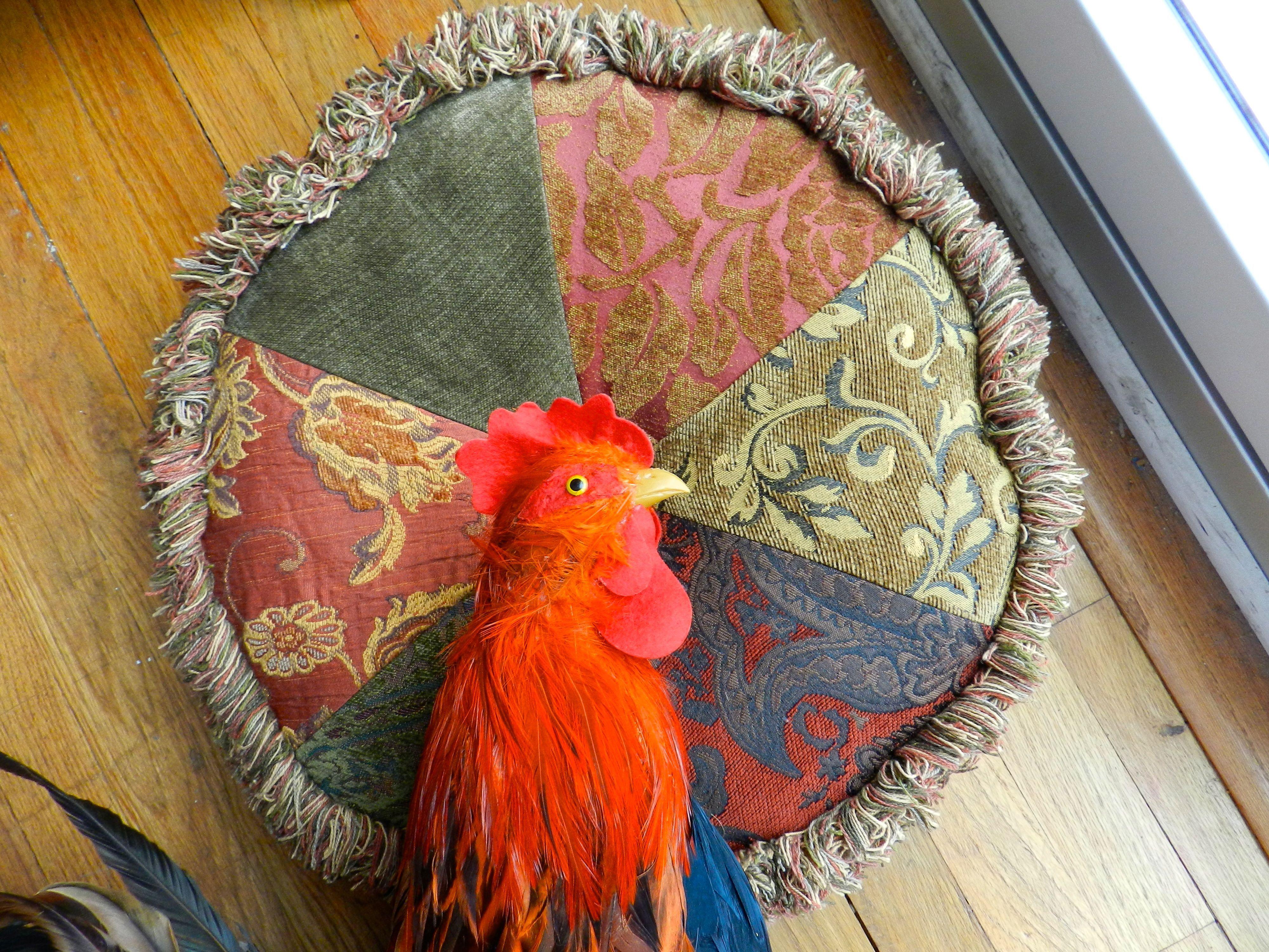 Red Triangle Rooster Logo - Rooster headrest, pinwheel, triangle, headrest, six, color, red ...