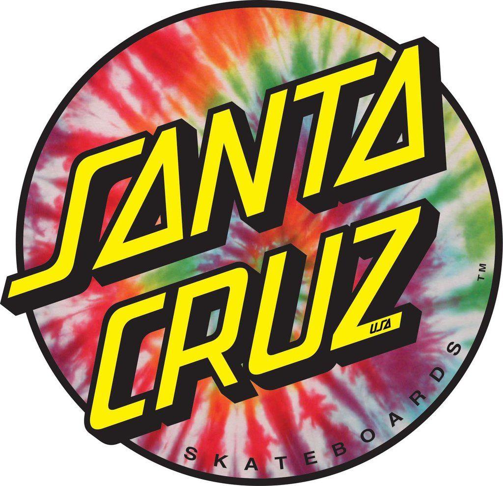 Santa Cruz Logo - Santa Cruz Tie Dye Dot Sticker 3 Inch – Santa Cruz Logo Dot