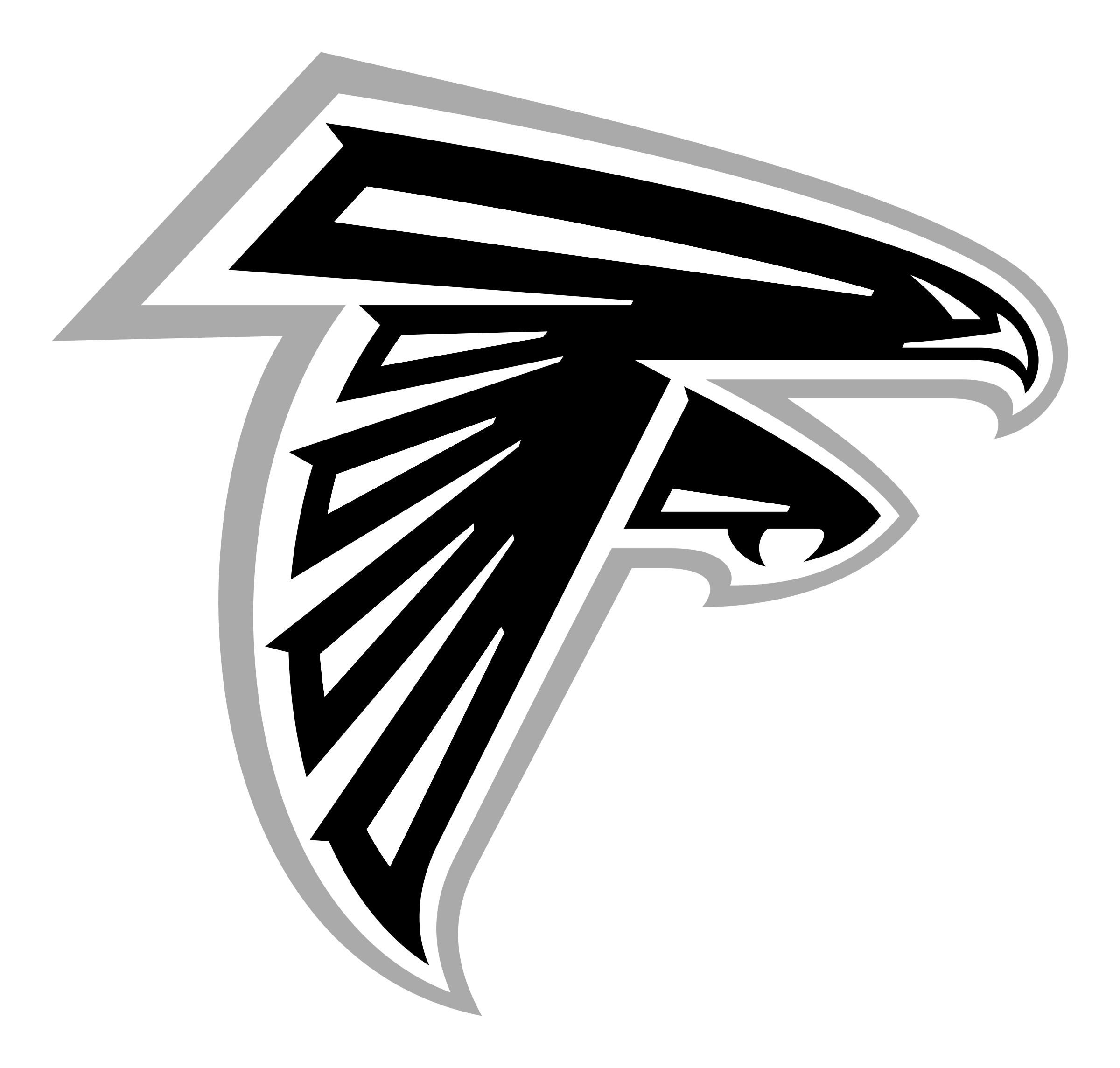 White Falcons Logo - Atlanta Falcons Logo PNG Transparent & SVG Vector - Freebie Supply