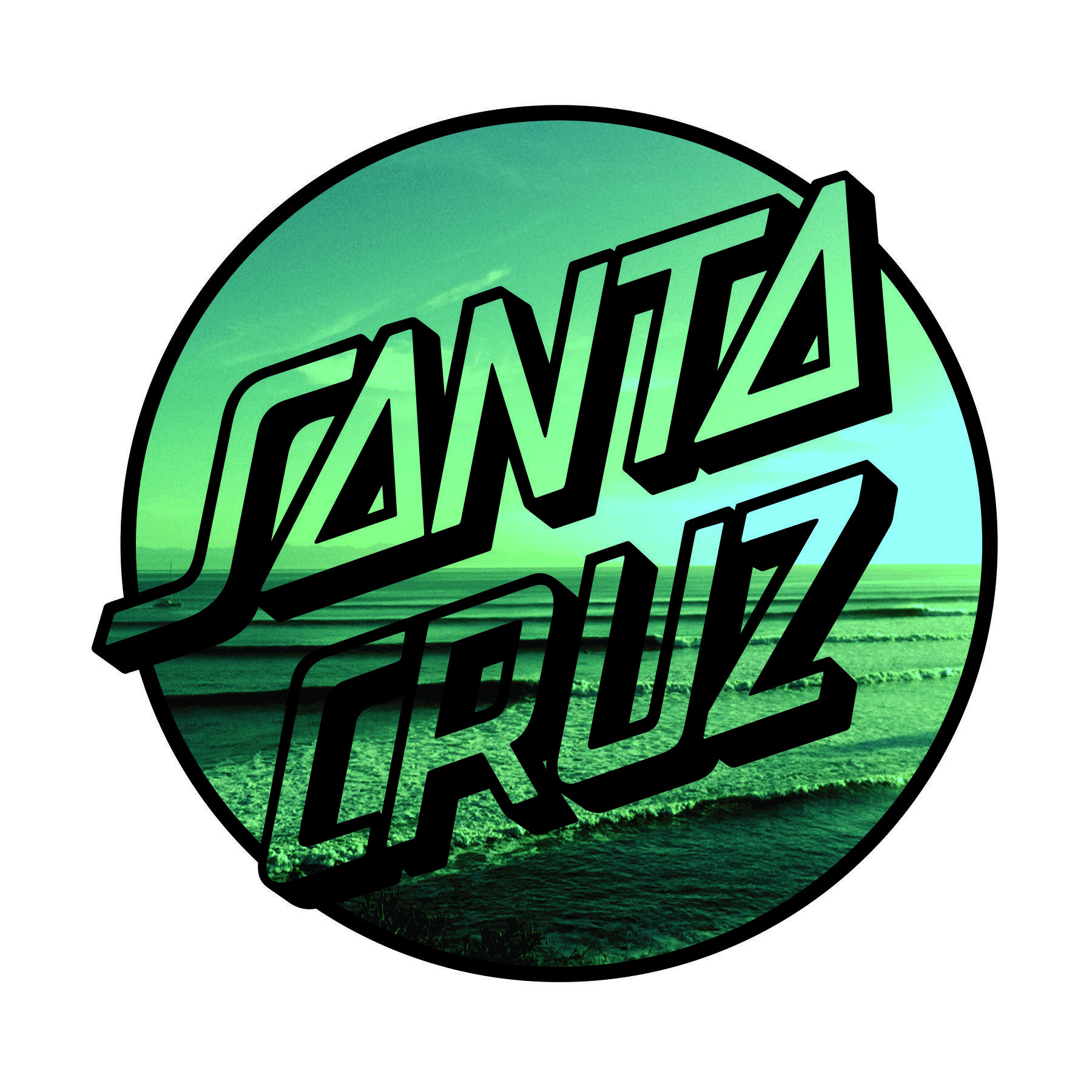Santa Cruz Logo - Santa Cruz Homebreak Dot Vinyl Sticker 6 Inch Blue - Pacifc Wave ...