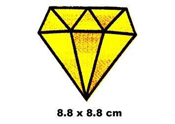 Yellow Diamond Logo - Yellow Diamond Sapphire Jewelry patch Iron on Logo Vest Jacket cap