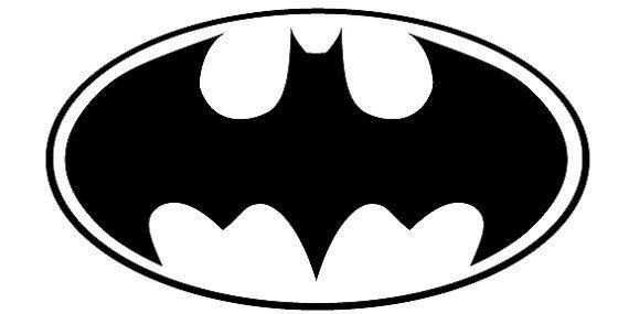 Black and White Superhero Logo - Batman older superhero symbol LOGO Vinyl Decal by RoboMacStudios ...