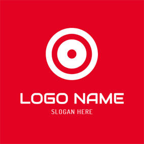 Red with White Circle Logo - Free Target Logo Designs. DesignEvo Logo Maker
