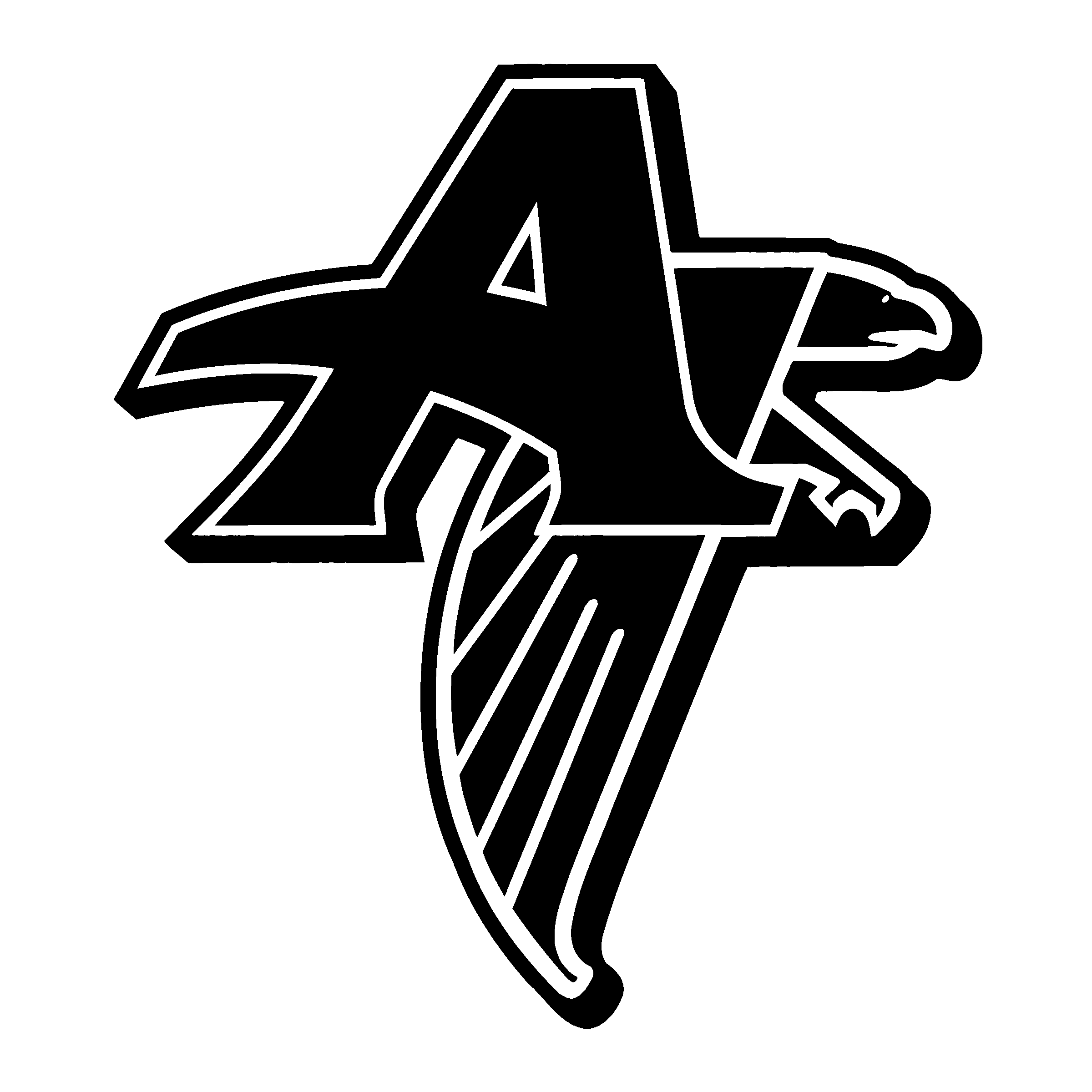 White Falcons Logo - Atlanta Falcons 2 Logo SVG Vector & PNG Transparent - Vector Logo Supply