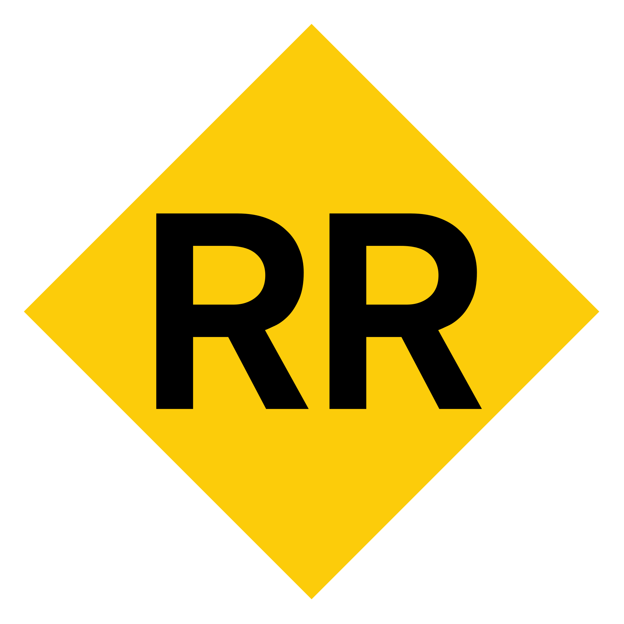 Yellow Diamond Logo - RR Train diamond.svg