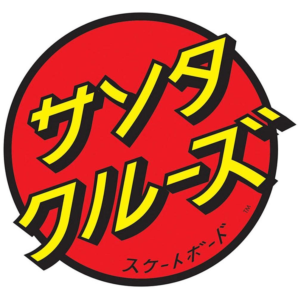 Santa Cruz Logo - Santa Cruz Japanese Dot Decal Sticker Yellow X 3in