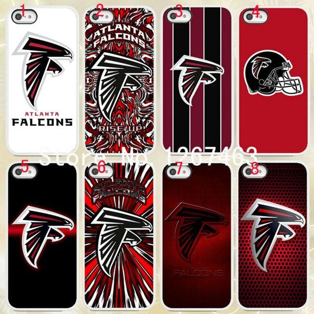 White Falcons Logo - Hot Sales 8pcs Lots NFL Atlanta Falcons LOGO Hard White Skin Case