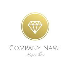 Yellow Diamond Logo - Yellow Circle and White Diamond logo design. M