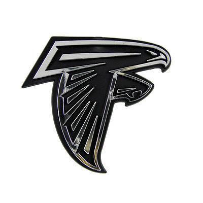 White Falcons Logo - Atlanta Falcons Logo 3D Chrome Auto Emblem NEW!! Truck or Car! Matt ...