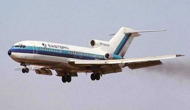 Whisper Jet Logo - Eastern Airlines Boeing 727-25C 