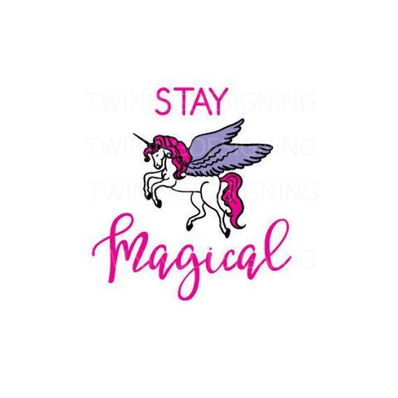Flying Unicorn Logo - Stay Magical Unicorn flying unicorn SVG PNG DXF digital file | Etsy