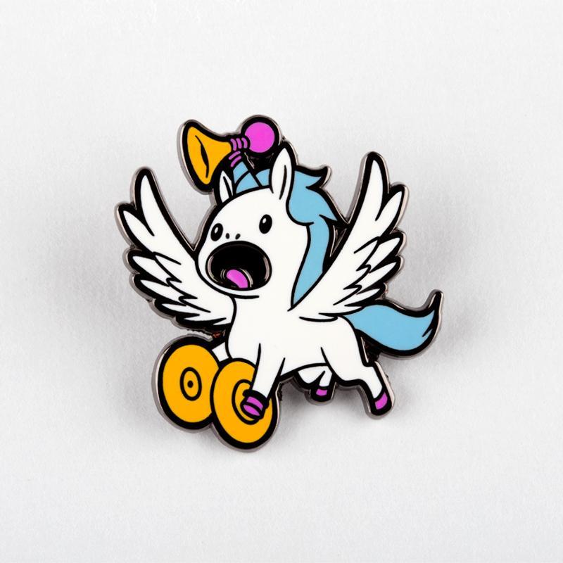 Flying Unicorn Logo - Annoying Flying Unicorn Pin | Funny, cute & nerdy pins – TeeTurtle