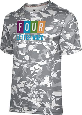 Four Letter Clothing and Apparel Logo - ProSphere Boys' Four Letter Words Gaming Camo Shirt