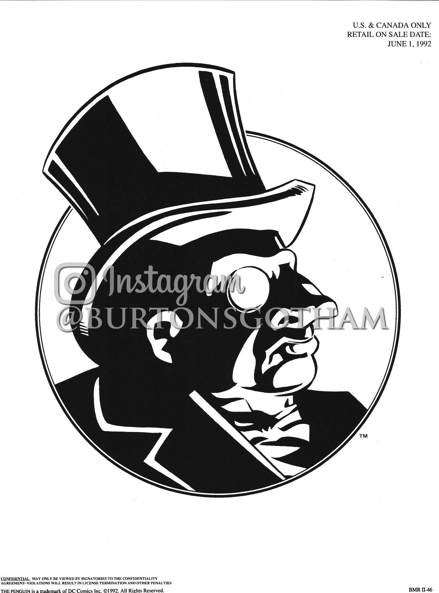 Batman Penguin Logo - Batman-Online - Batman Returns 1992 Art Style Guide - Vehicles and Logos