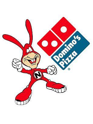 Old Domino's Pizza Logo - Domino's Noid Product Mascots