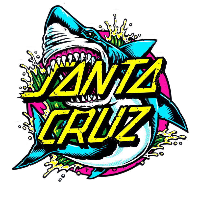 Shark Santa Cruz Logo - Santa Cruz Shark Dot Sticker 5' x 6'