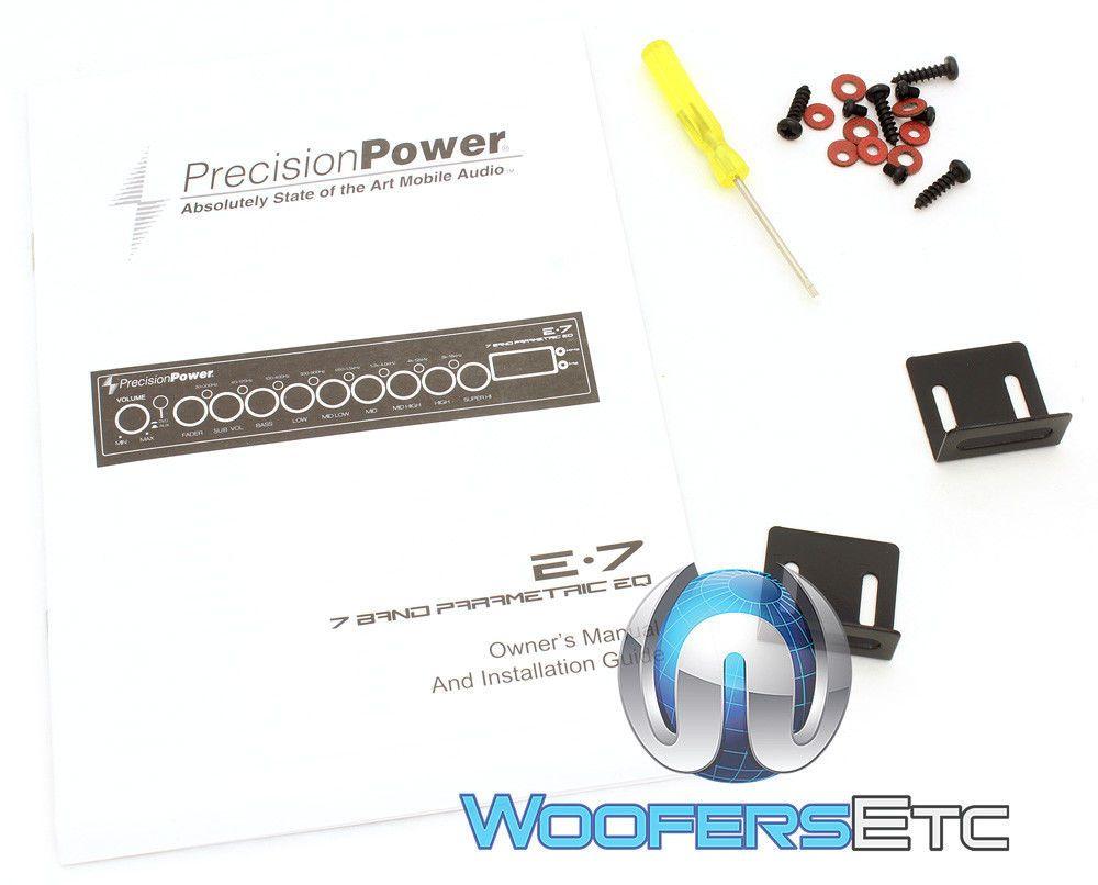 Precision Power Audio Logo - Precision Power E.7 1/2 DIN 7-Band Parametric Equalizer with LED ...