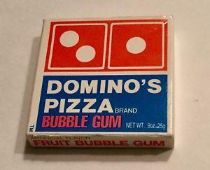 Old Domino's Pizza Logo - Vintage 1988 DOMINOS PIZZA Bubble Gum Box Container candy 80's Old ...