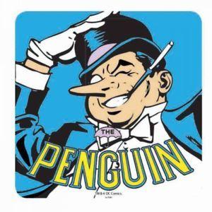 Batman Penguin Logo - Genuine DC Comics Batman Penguin Single Coaster Drinks Mat Vintage