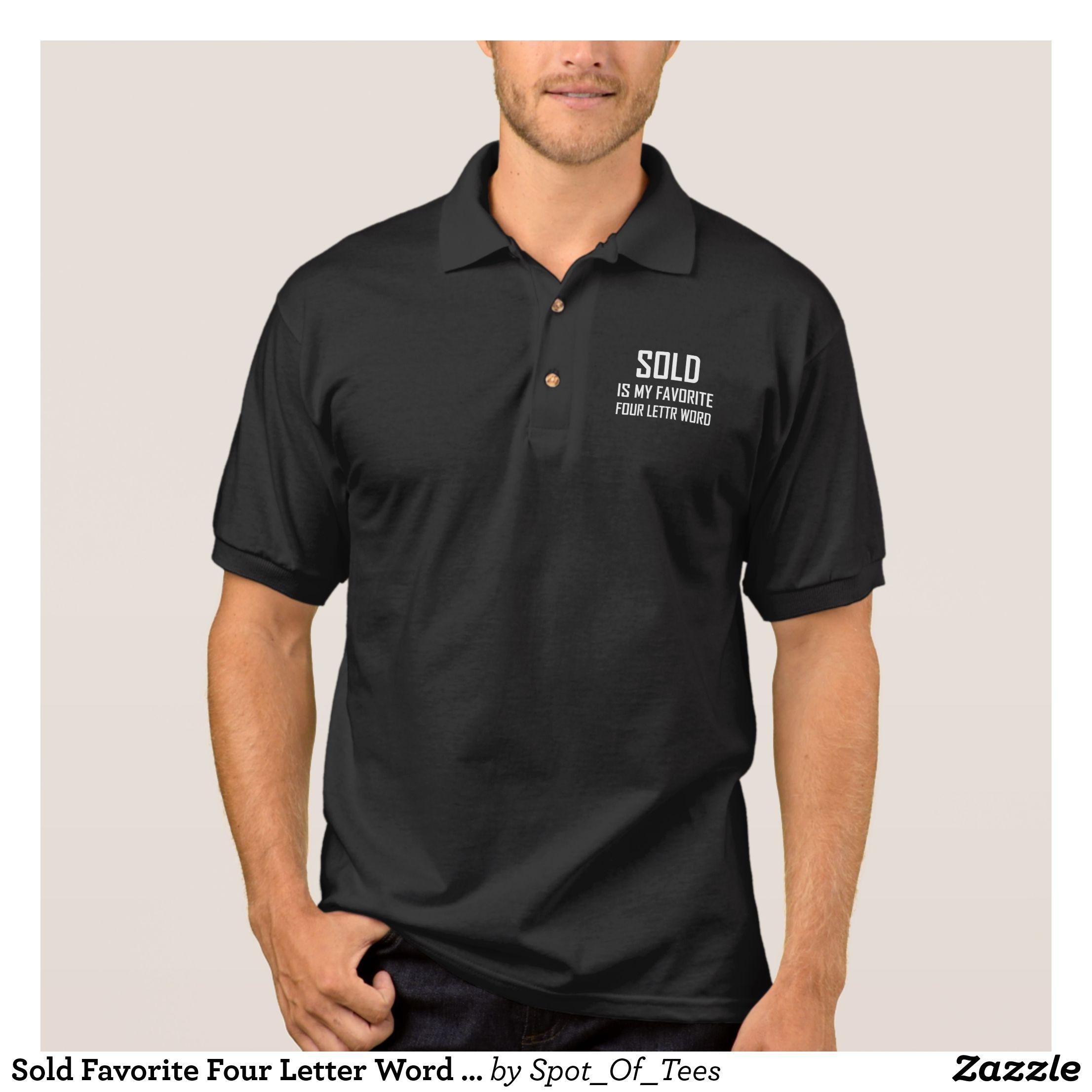 Four Letter Clothing and Apparel Logo - Sold Favorite Four Letter Word Funny Polo Shirt. MEN'S POLO
