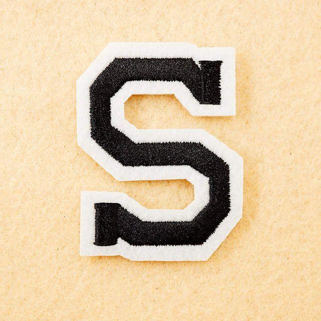 Four Letter Clothing and Apparel Logo - Online Shop Letter: S (Size:4*5.5cm) DIY Badge Patch Embroidered ...
