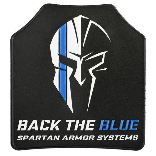 Blue Spartan Logo - Back The Blue Morale Patch Protect What's Yours Spartan Armor Systems