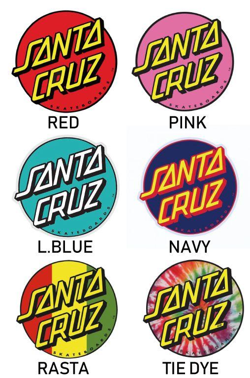Santa Cruz Logo - LINBAK: Santa Cruz SANTA CRUZ STICKER sticker CLASSIC DOT MEDIUM