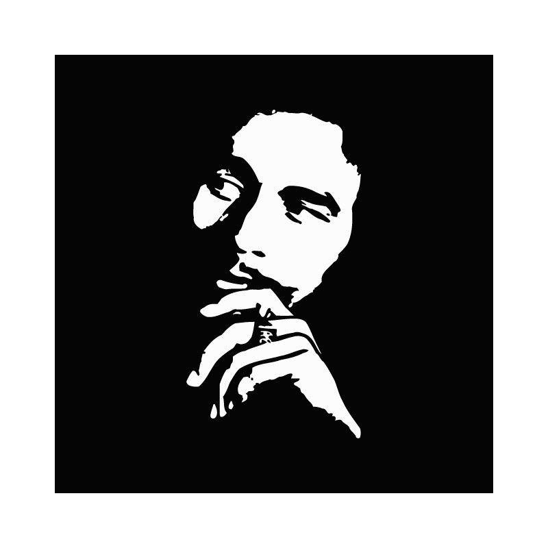 Bob Marley Black and White Logo - T-shirt Bob Marley white on black