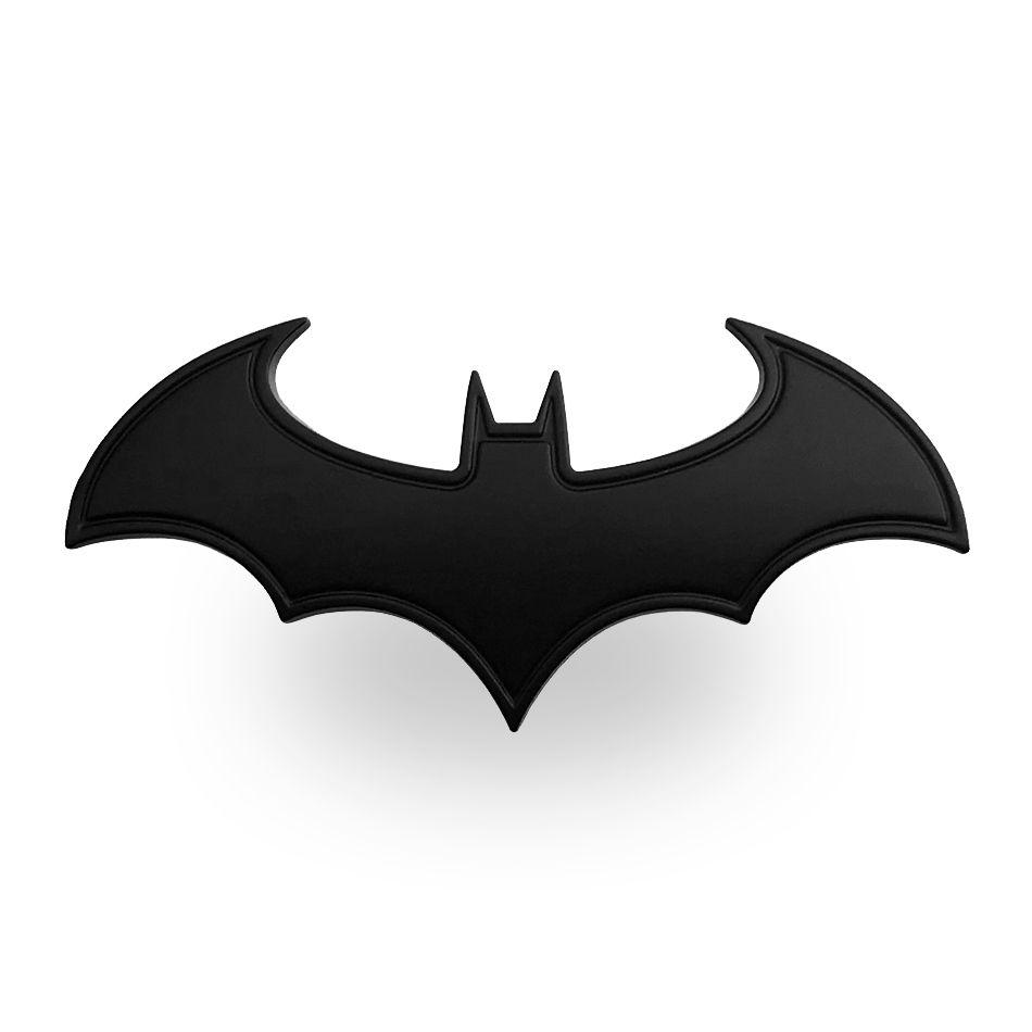 Black and White Superhero Logo - Dark Knight Batman Logo Car Badge (Black)