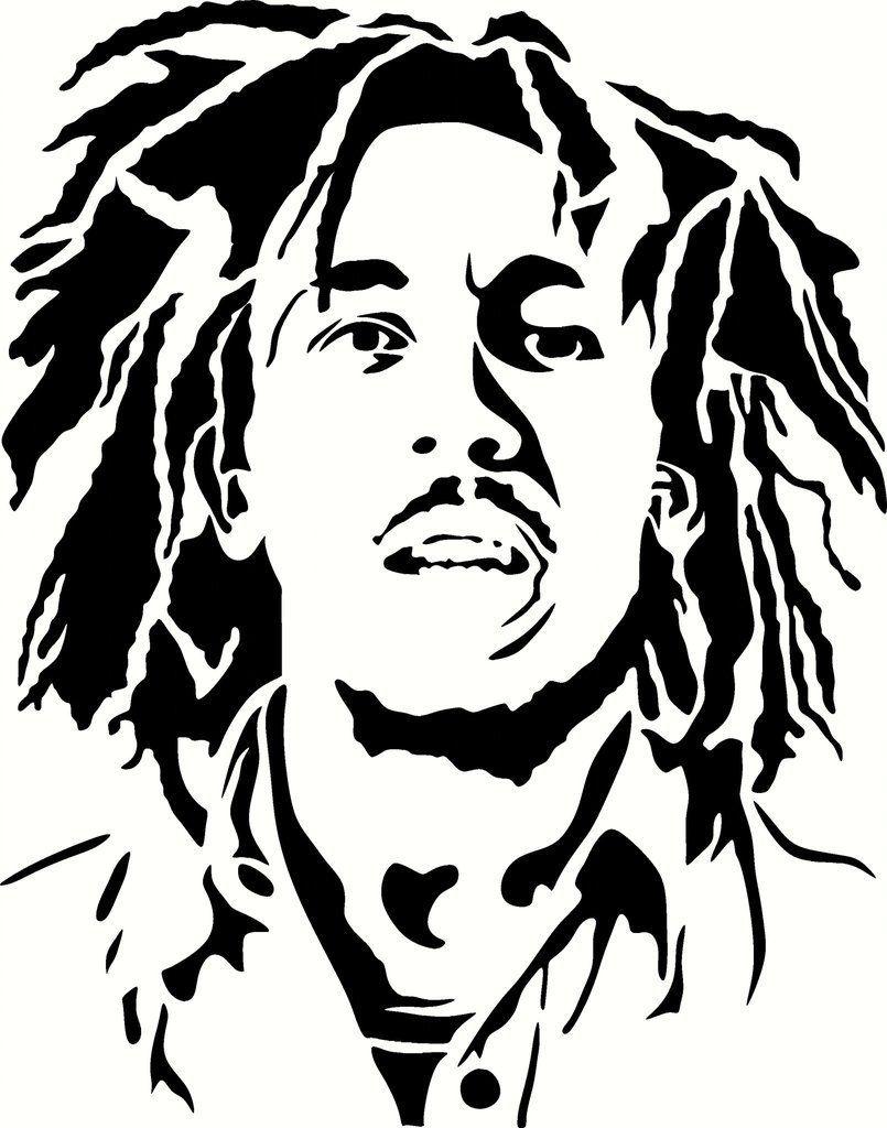 Bob Marley Black and White Logo - Young Bob Marley Vinyl Decal Graphic - Choose your Color and Size ...