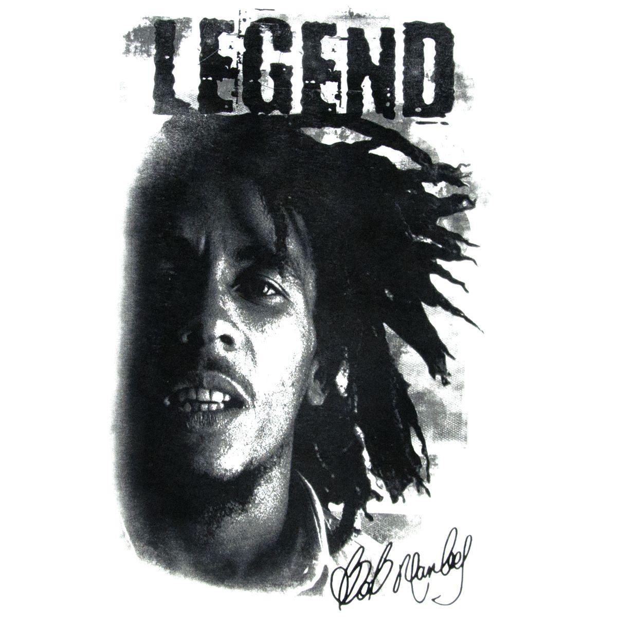 Bob Marley Black and White Logo - Bob Marley Legend White Tank Top