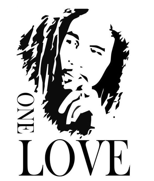 Bob Marley Black and White Logo - Studio Briana Black Bob Marley Iconic Sketch Wall Decal On Premium ...