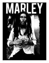Bob Marley Black and White Logo - Bob Marley Sepia Logo Sticker