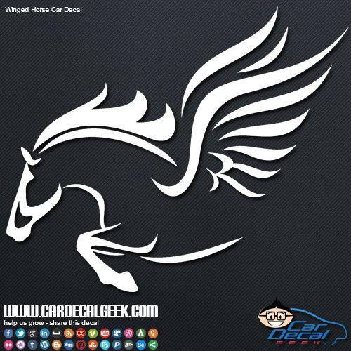 Winged Horse Logo - Car Window Decals Stickers Graphics | Pegasus Winged Horse