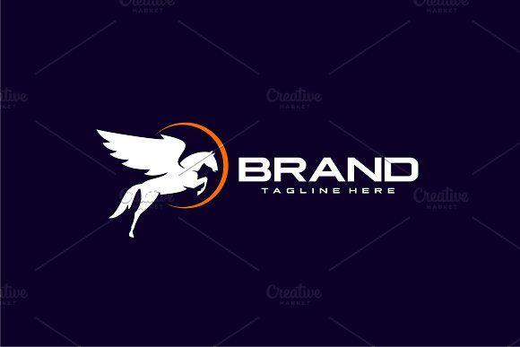 Winged Horse Logo - Winged Horses ~ Logo Templates ~ Creative Market