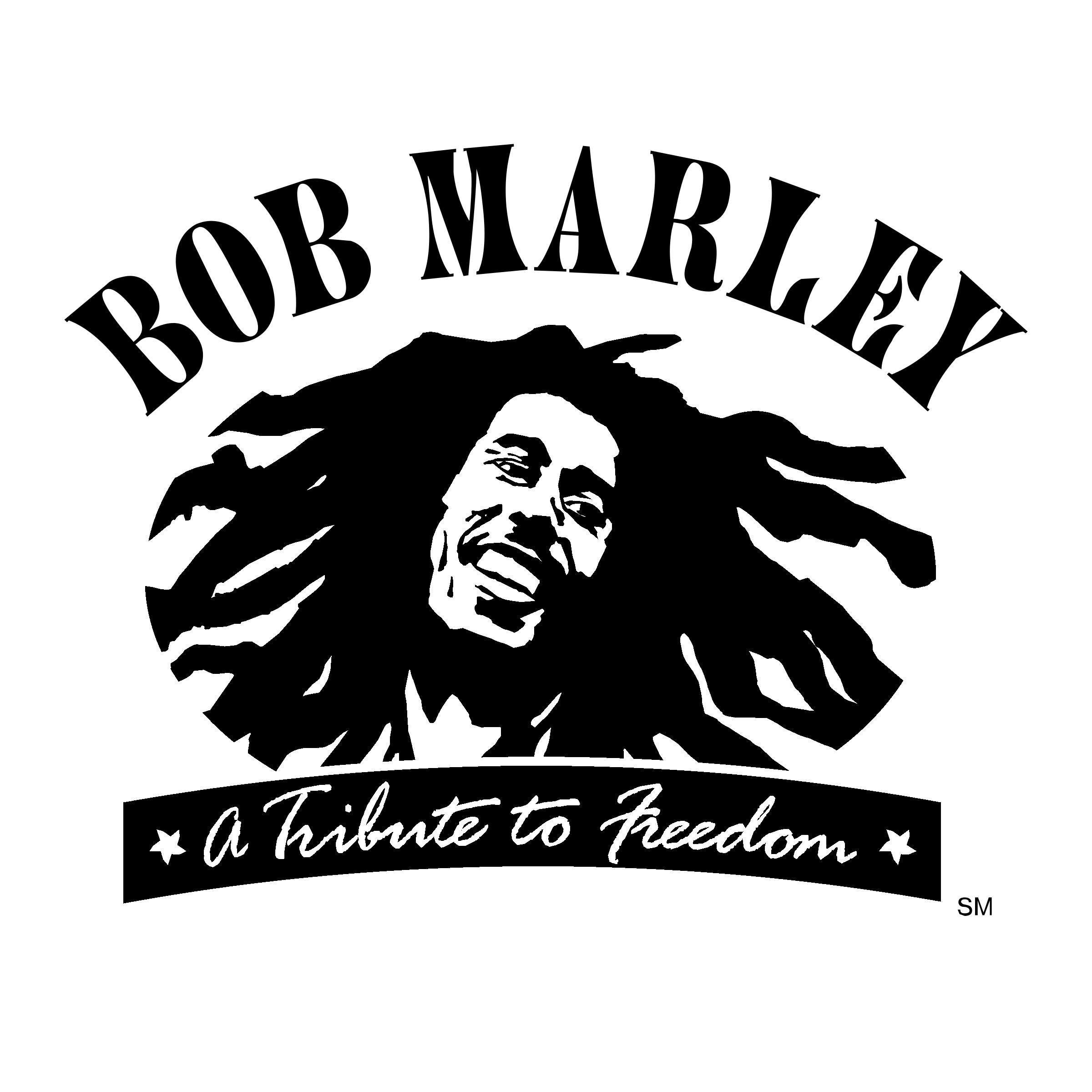 Bob Marley Black and White Logo - Bob Marley 01 Logo PNG Transparent & SVG Vector - Freebie Supply