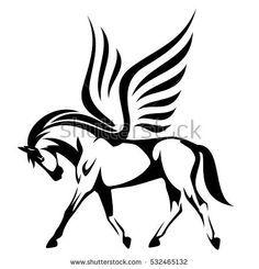Winged Horse Logo - 25 Best Pegasus logo images | Drawings, Drawings of horses, Horse ...