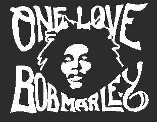Bob Marley Black and White Logo - Amazon.com: Bob Marley One Love Decal Sticker White 6