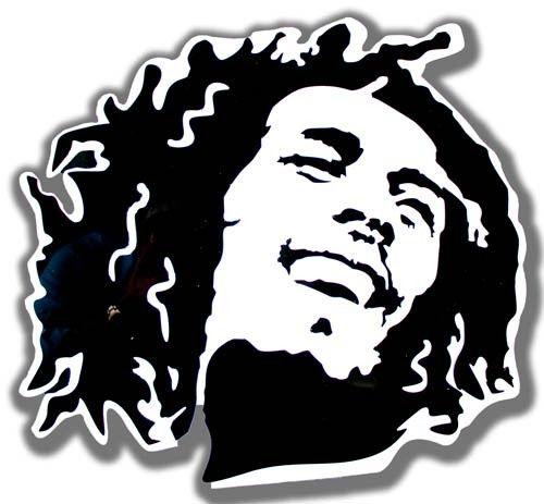 Bob Marley Black and White Logo - IMAGOLUX - BOB MARLEY BLACK WHITE REGGAE SINGER PATTERN