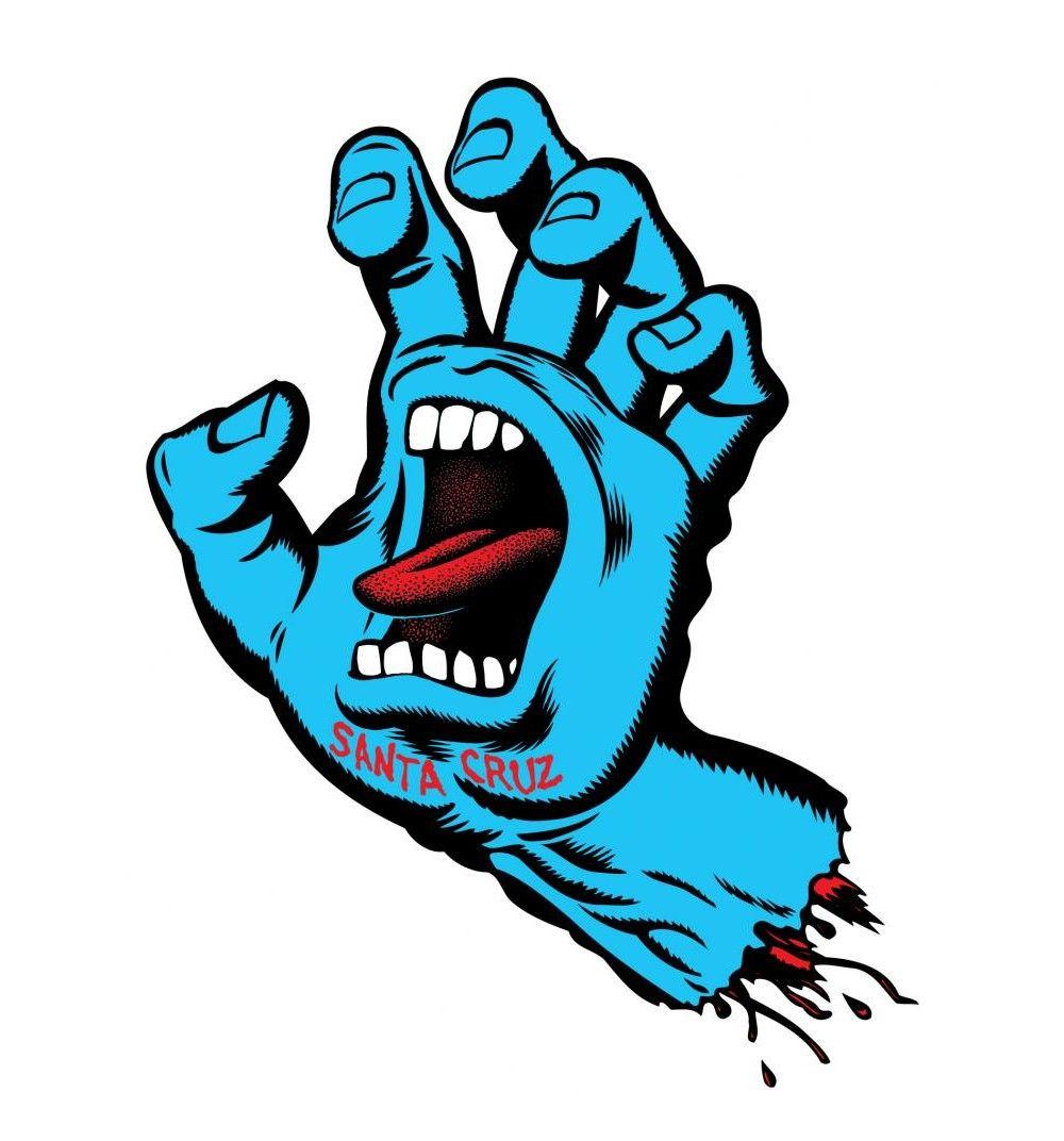 Santa Cruz Hand Logo - Santa Cruz Screaming Hand Sticker - 7.5cm / 3